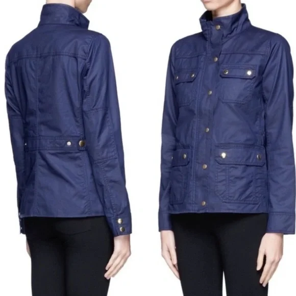 J. Crew Women's Deep Blue Utility Weighted Jacket - Picture 4 of 7